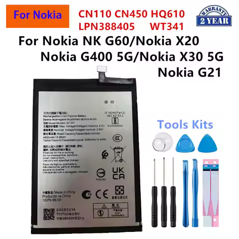 Brand New CN110 CN450 HQ610 LPN388405 WT341 Battery For Nokia X20 5G NKG60 Nokia G400 5G Nokia G21 P