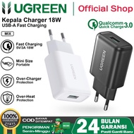Ugreen Wall Charger Kepala Iphone 18W Usb Qc 3.0 Fast Charging