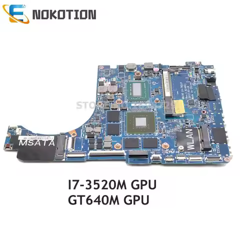 NOKOTION MB CN-08RKPN 8RKPN For Dell XPS 15 L521X Laptop Motherboard QBL00 LA-7851P SR0MU I7-3520M H