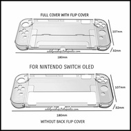 For Nintendo Switch Oled Transparent Crystal Hard Case Cover Shell Protector