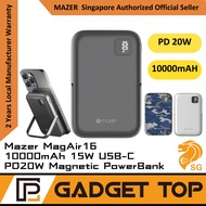 [SG Shop] Mazer MagAir16 15W 10000mAh USB-C PowerBank Magnetic Fast Charging Wireless Powerbank/ Eas