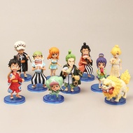 HJDH 10 buah/set Usopp Nami Miniatur mobil PVC Mainan boneka Anime
