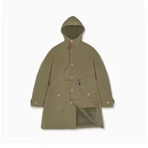 2025 American Retro M47 Style Overcoming Men's Heavyweight Coat Hooded Warm Mid Length Cotton Jacket