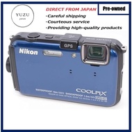 Pre-owned Product Nikon COOLPIX AW100 Ocean Blue | 16MP 10m/33ft Waterproof, Shockproof, FREEZEPROOF
