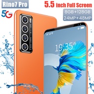 [Hot sale in 2021] 5G cellphone oqqo Rino7 pro 5G smart phone 8GB+128GB 5.5 inch mobile phone 28+48MP 4800mAh large battery mobile phone worldwide 5G LTE 2021 Android 10