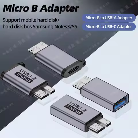 Micro B USB C 3.0 Male to Type C Female Adapter Type-C USB3.0 Micro B Connector for External Hard Dr