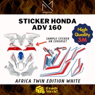 HONDA ADV 160 Africa Twin CoverSet Stripe Sticker Cover Set (2) White 3M Premium Sticker