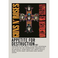 【READY STOCK】Poster Cover Album Appetite for Destruction by Guns N’ Roses