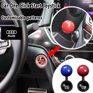 Audi Car One Key Engine Start Stop Button Control Lever Metal Arcade Game Control Lever Button Cover