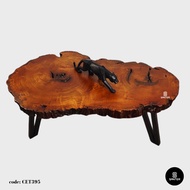 CET395. Chengal Emas Solid Wood Rustic Coffee Table / Sofa Table