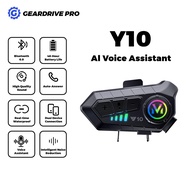 【Y10 NEW】Motorcycle Helmet Headset/Bluetooth 6.0/IP65 Waterproof&Dustproof/20H Battery/FM