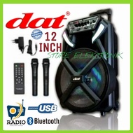 Speaker Trolley Dat 12 Inch DT1210FT X2 Speaker Portable Wireless..