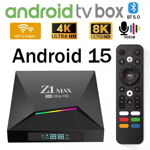 8K Android 15 Z1 Max TV Box 4G 5G Dual WiFi Media Player Support Allwinner H618 Quad Core BT 5.0 Voi