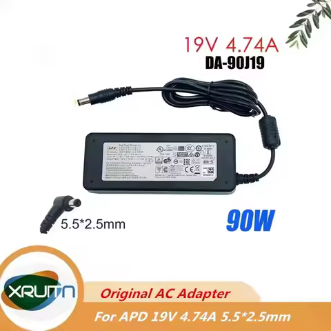 Genuine APD 19V 4.74A 90W AC DC Switching Adapter 5.5x2.5mm DA-90J19 For Monitor Laptop Power Supply