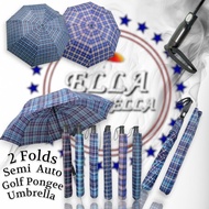 (ecshop) 2 fold Automatic Golf umbrella checkered design umbrella