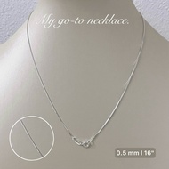 Hug Ngern Nan Shop Ready To Organize Urgent From Thailand Square Box Chain Necklace 92.5% Pure Silve