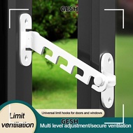 GESH Window Blocking Lock, Metal Windproof Window Limiter Blocker, Fixator Multiple Gears Adjustable