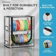 Italian 1 Set 2 Tiers Metal Filament Storage Ra With Trans Cover 3D Printer Filament Storage Box Hol