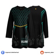 Jersey Muslimah IIUM Microfibre Black Green Custom