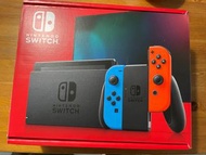 全新 Nintendo 任天堂 Switch電光藍紅Joy-Con續航力加強版(日規主機) 保固一年