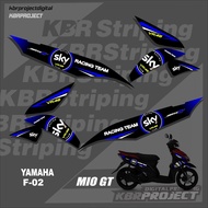MIO GT sticker striping MIO GT motorbike YAMAHA motorbike sticker variation Racing F-02 TRANSPARENT
