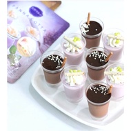 [SERIES CUP] Omura Dessert Shooter Bubuk Panna Cotta Instant Pudding Italia & Shooter Cup Gelas Pudi