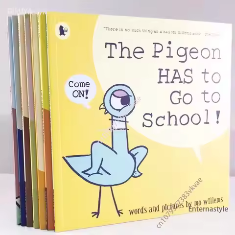 English Books of9 Books Don't Let the Pigeon Drive the Bus English Picture Book Children Reading Sto