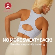 MOVING PEACH Women Sports Bra Medium Support Shockproof Running Bra Breathable Comfort Fixed Bra Cup