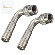 2 Tyre Valve Extension Adaptor Motorcycle Car Tire Stem Extender 90 Degree Angle