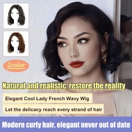 Elegant Cool Lady Retro Hong Kong Style Wig Glamorous Sister's Hairpiece for Effortless Short Curly 