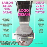 Cup 22oz Slim Screen printing flat 22oz cup