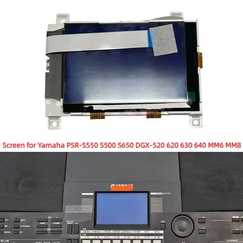 LCD Screen for Yamaha PSR-S500 PSR-S550 PSR-S650 MM6 MM8 DGX520 DGX620 DGX630 DGX640