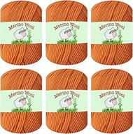 Sunny Cat 100% Pure Merino Wool Yarn for Knitting – 6pcs Merino Wool Yarn for Knitting and Crochetin