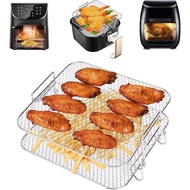 Air Fryer Rack For  5.5L Air Fryer, 2 Tier Air Fryer Grill/Shelf/Dehydrator Rack Square ,Air Fryer R
