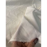 Rough cream white linen 1m