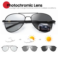 OYKI แว่นกันแดด Photochromic ใหม่ Mens Aviation Polarized UV400 Day and Night Vision Driving Sun Glasses