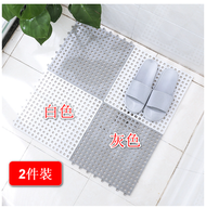 全城熱賣 - （2件裝）浴室廁所防滑隔水拼接腳墊（白色）#(GTN)