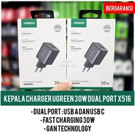 Ugreen 30W Dual Port X516 Charger Head 1 Year Official Warranty Ugreen 30W Dual Port Charger Head 30
