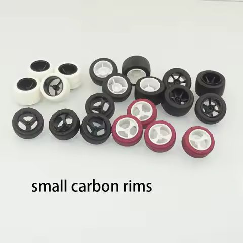 project D mini 4wd parts carbon small wheels maroon super hard tyre 95634/96635 narrow wide rims for