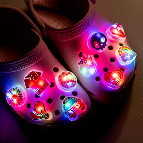 1PCS Pink Nurses Mom LED Shoes Charms Gamepad Turbo Football Shoe Decoration Accessories Rainbow Flo