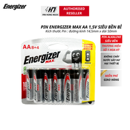 Pin AA Energizer Max E91 BP8+4 - Vỉ 8 Tặng 4