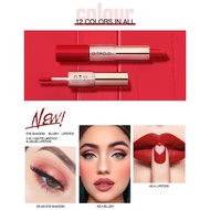 O.TWO.0 12 Colour Double Head Bright Lipstick & Lip Gloss Matte Makeup
