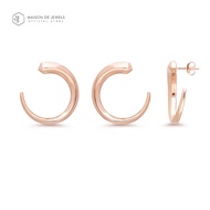 Maison de Jewels - Lucy Grand Swirl Earrings ต่างหูเงิน โรสโกลด์ ต่างหูห่วง ต่างหูออกงาน ต่างหูใส่ทุ