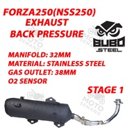 CJ IPOH BUBO STEEL FORZA250/NSS250 EXHAUST BACK PRESSURE 32MM CUTTING STANDARD