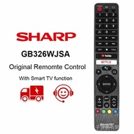 SHARP  GB326WJSA For Sharp Netflix AQUOS Smart Voice LCD TV Remote Control GB346WJSA 4T-C50BJ3T 2T-C