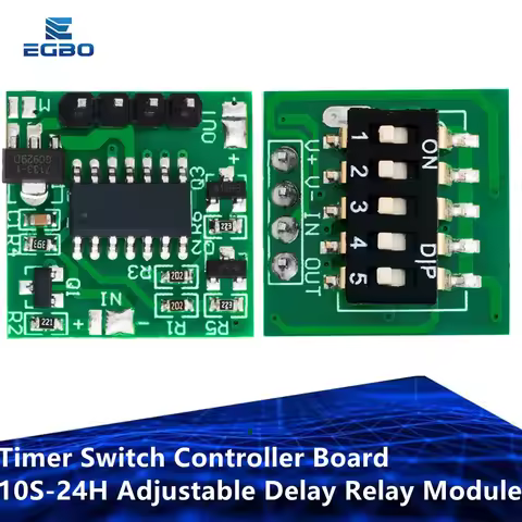 Timer Switch Controller Board 10S-24H Adjustable Delay Relay Module For Delay Switch/Timer/Timing La