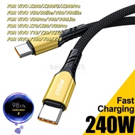 240W USB To USB C Fast Charger Cable Quick Charging 3.0 Type-C Cables Wire 10A Chargers USBC Cords f