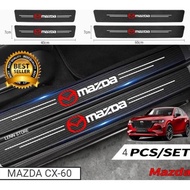 4Pcs Car Door Sill Plate Protector Stickers Mazda Cx-60 Cx60 2023 2024 2025 Limited