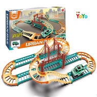 TokoYoyo Mainan Track Mobil Edukasi Anak Laki Laki DIY Car Set Urban Rail Toys Mobil Mobilan 1 2 3 4