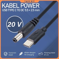 OOTDTY USB Type C to DC Power Cable 5.5x2.5mm CCTV Router Charger 97cm - PA12M